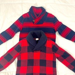 Navy and Red Sweaters. Fall Winter season Bundle. 3t worn maybe once.
